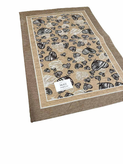Tappeto in ciniglia con base antiscivolo serie Melody, colore rosso o grigio, disponibile in varie misure