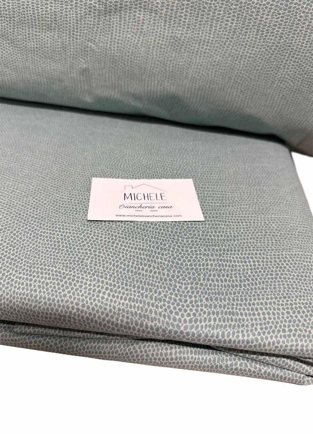 Copripiumino Matrimoniale Micro Green Double Face – 100% Cotone | Verde Chiaro e Verde Vivace