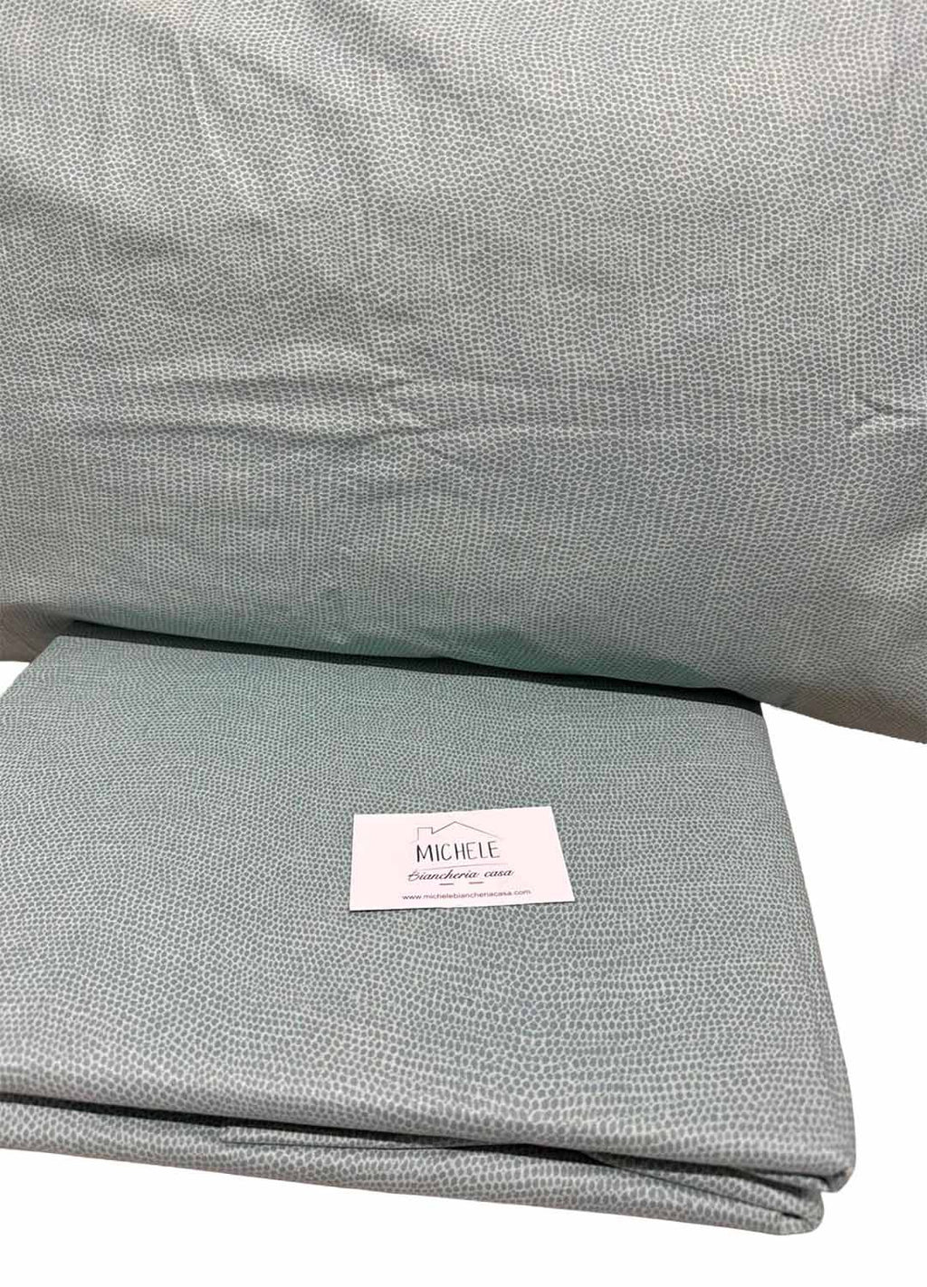 Copripiumino Matrimoniale Micro Green Double Face – 100% Cotone | Verde Chiaro e Verde Vivace