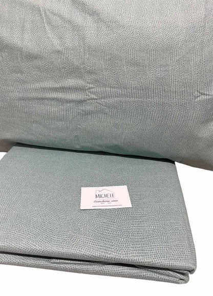 Copripiumino Matrimoniale Micro Green Double Face – 100% Cotone | Verde Chiaro e Verde Vivace
