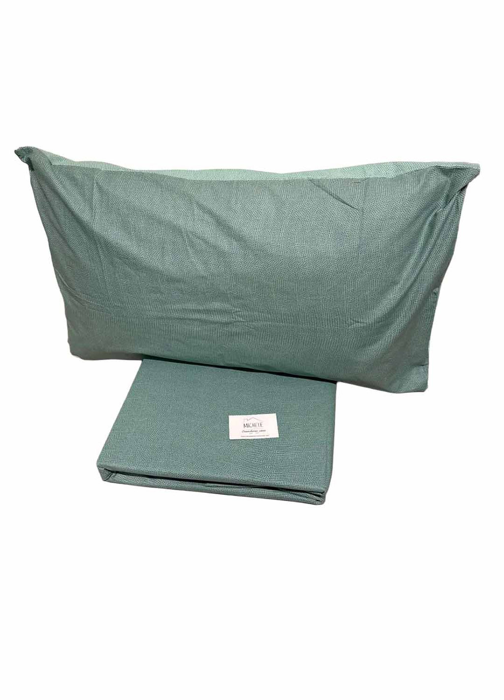 Copripiumino Matrimoniale Micro Green Double Face – 100% Cotone | Verde Chiaro e Verde Vivace