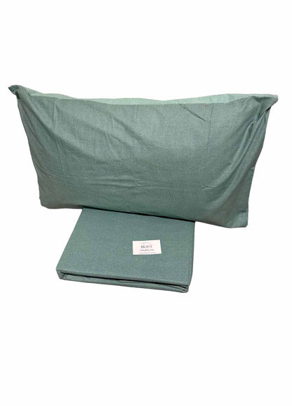 Copripiumino Matrimoniale Micro Green Double Face – 100% Cotone | Verde Chiaro e Verde Vivace