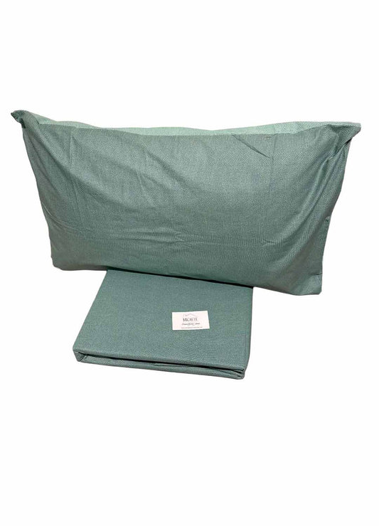 Copripiumino Matrimoniale Micro Green Double Face – 100% Cotone | Verde Chiaro e Verde Vivace