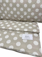 Completo Lenzuola Matrimoniali in Flanella 100% Cotone Italiano Pois Tortora – Anti Pilling | Alta Qualità