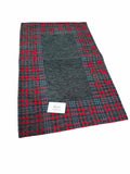 Tappeto in Ciniglia Tartan Rosso e Grigio Antiscivolo – Morbido e Resistente | Varie Misure