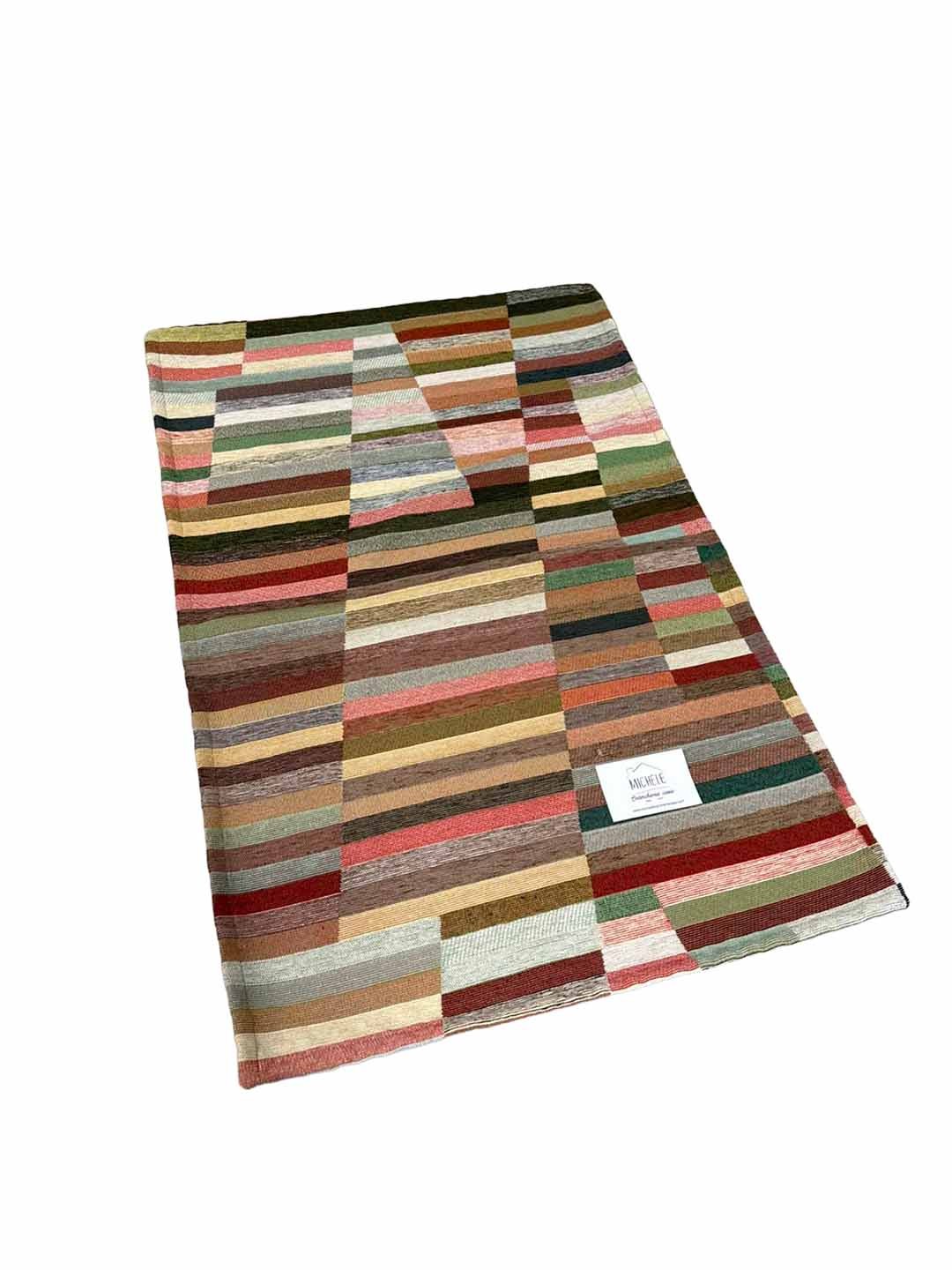 Tappeto in Ciniglia Multicolor a Riquadri – Morbido e Decorativo | Stile Patchwork