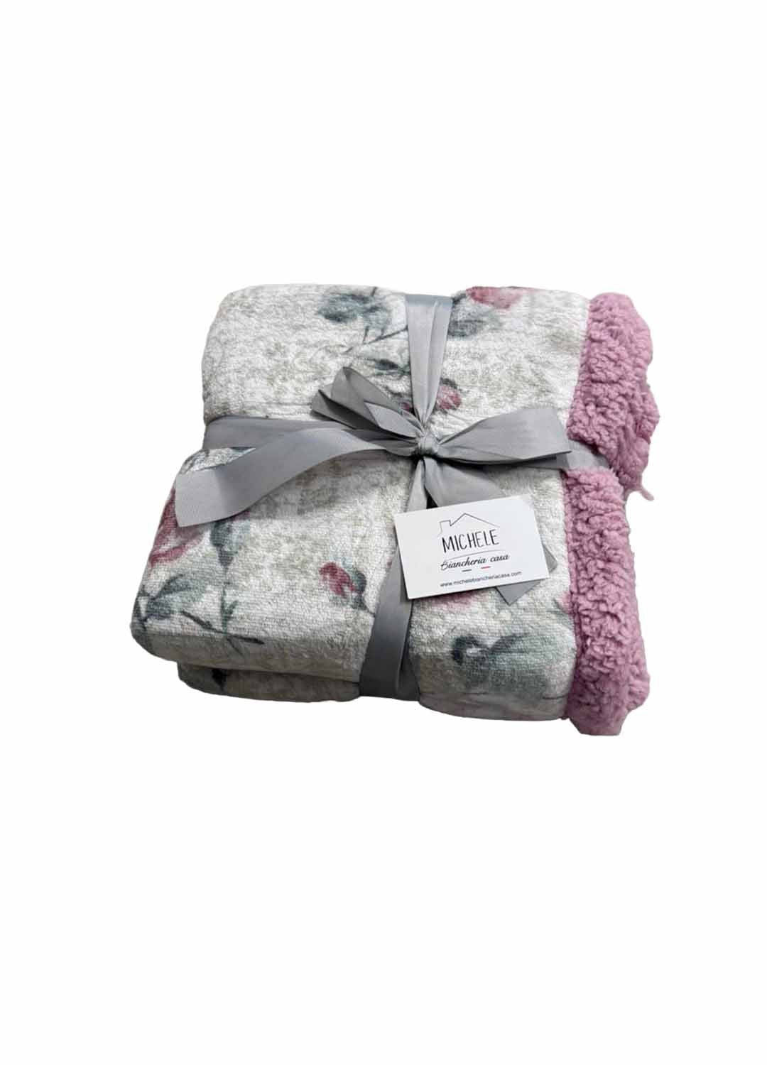 Plaid Agnellato Rosa d’Inverno – Flanella Morbida con Interno Effetto Pelliccia | 130×160 cm