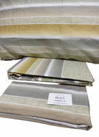 Completo Letto Matrimoniale in Cotone 100% Fantasia Righe Naturali – Lenzuola con Angoli