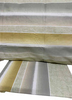 Completo Letto Matrimoniale in Cotone 100% Fantasia Righe Naturali – Lenzuola con Angoli