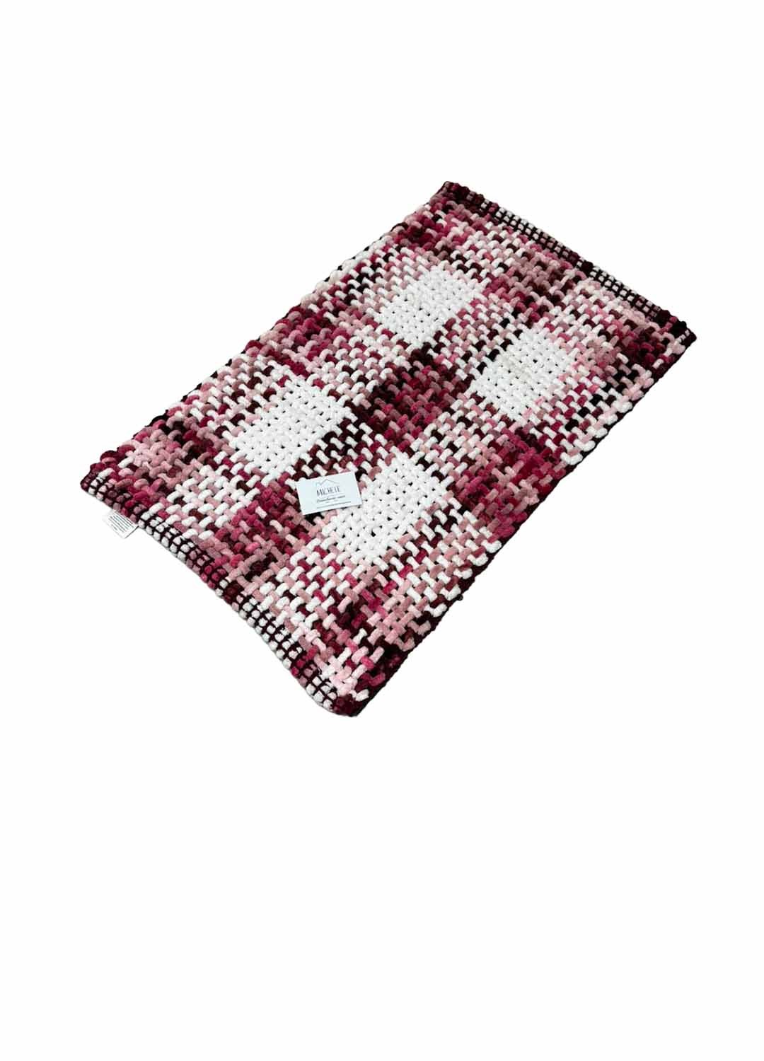 Tappeto Indiano Intrecciato a Mano Antiscivolo – Cotone e Poliestere – 50x80 / 60x110 cm - Rosso