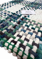 Tappeto Indiano Intrecciato a Mano Antiscivolo – Cotone e Poliestere – 50x80 / 60x110 cm - Verde