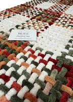 Tappeto Indiano Intrecciato a Mano Antiscivolo – Cotone e Poliestere – 50x80 / 60x110 cm - Multicolor