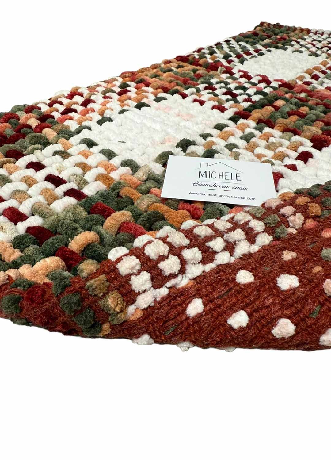 Tappeto Indiano Intrecciato a Mano Antiscivolo – Cotone e Poliestere – 50x80 / 60x110 cm - Multicolor