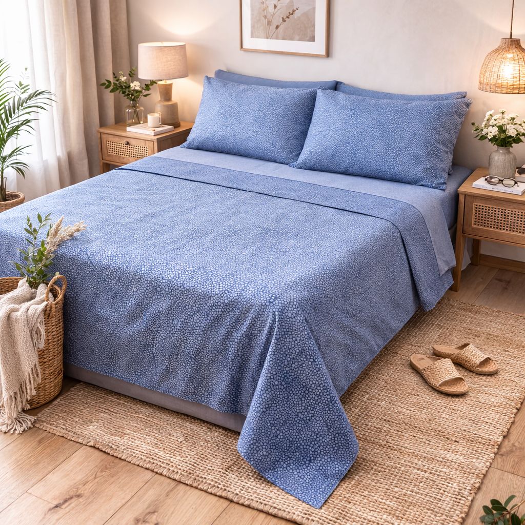 Completo Lenzuola Matrimoniale 100% Cotone Micro Chic – Elegante e Moderno