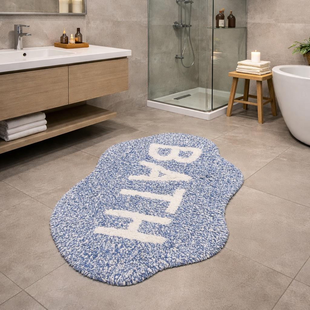 Tappeto Bagno 50x80 in Cotone – Tappetino Bagno Morbido e Assorbente