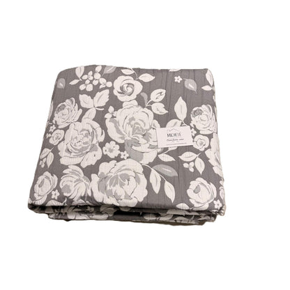Trapuntino Matrimoniale 260x260 cm Double Face Jacquard Fantasia Rose Elegance – Copriletto Primaverile Elegante