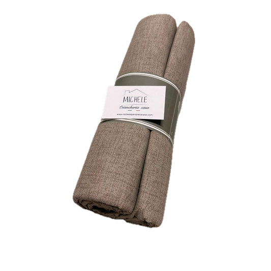 Copritutto Divano 250x250 cm in Misto Cotone – Telo Copridivano 80% Cotone – Copertura Multiuso Tortora