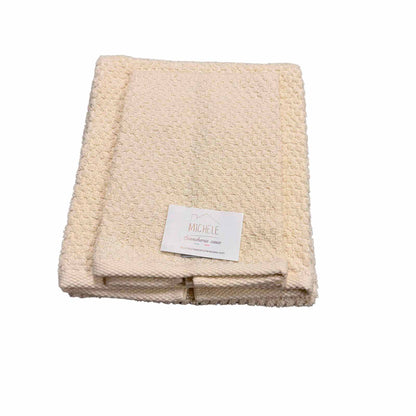 Completo asciugamani viso e ospite in cotone, modello Pop Corn