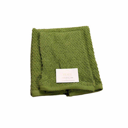 Completo asciugamani viso e ospite in cotone, modello Pop Corn