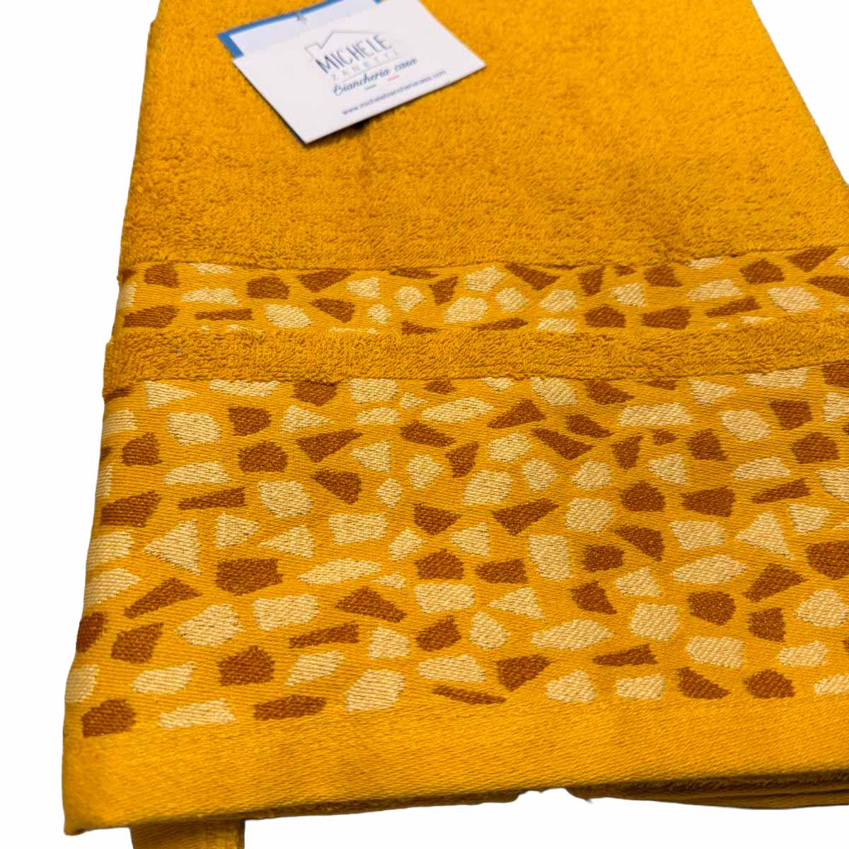 Asciugamano in Spugna 500 gr 100% Cotone Fantasia Mosaico – Alta Assorbenza – Vari Colori