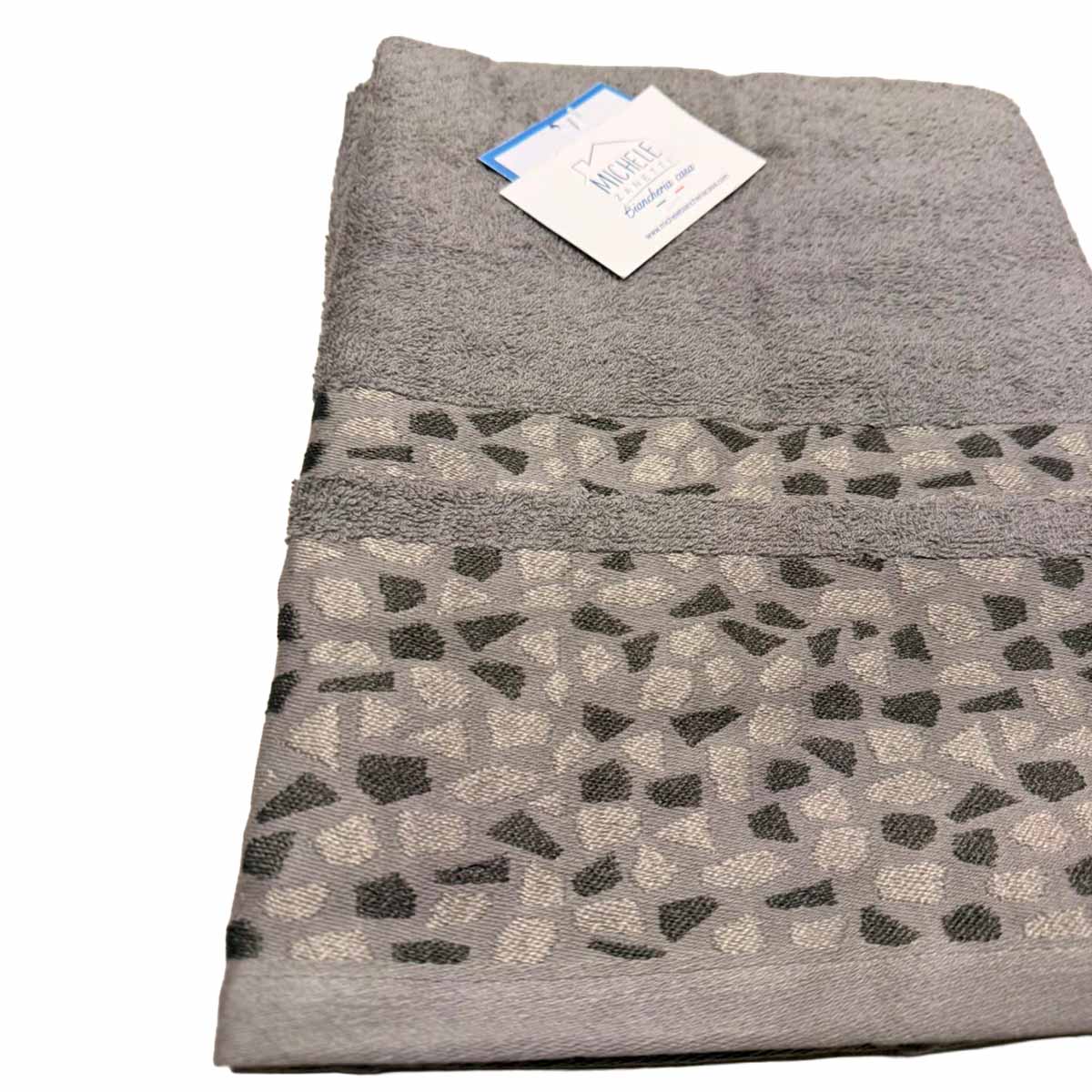 Asciugamano in Spugna 500 gr 100% Cotone Fantasia Mosaico – Alta Assorbenza – Vari Colori