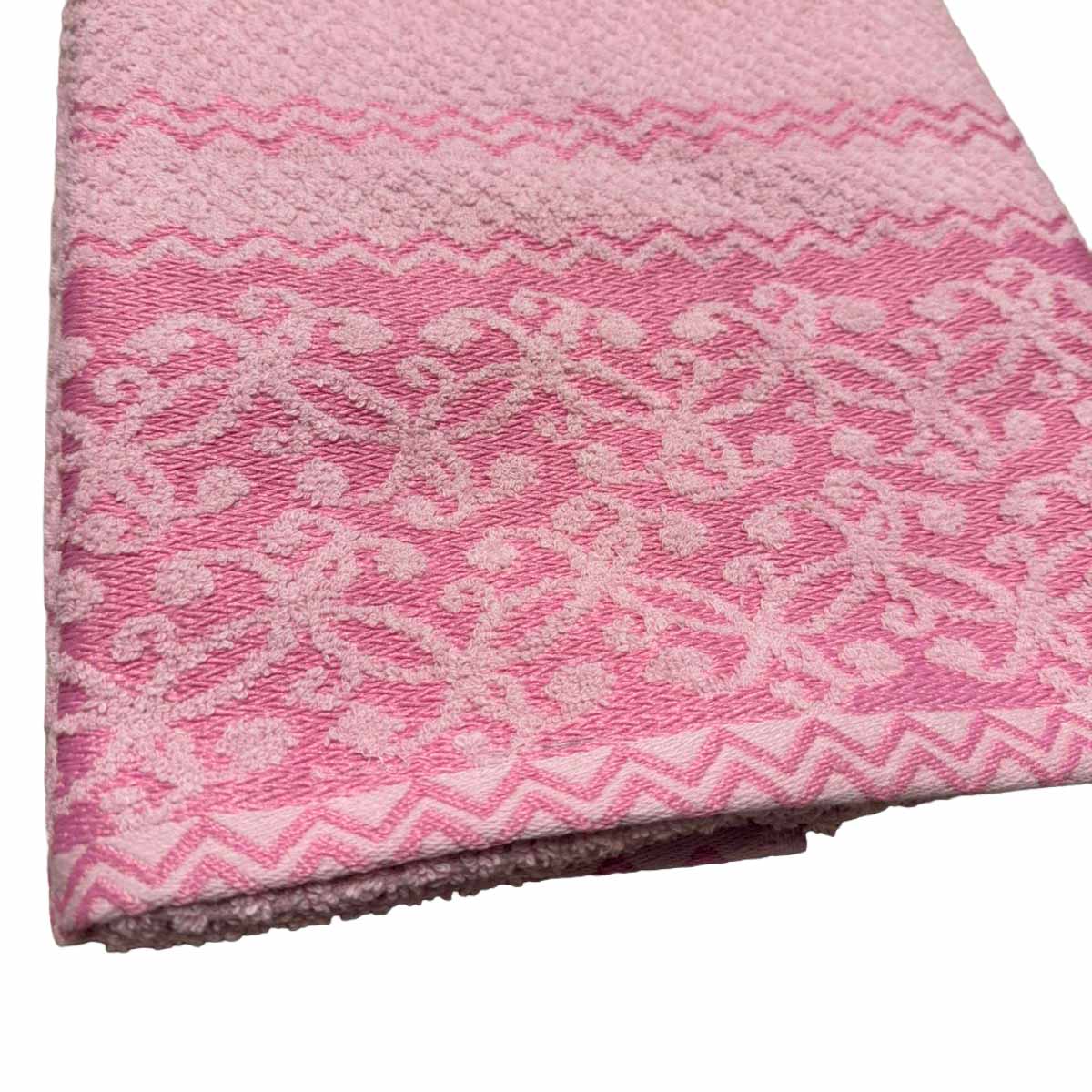 Completo Asciugamani Viso + Ospite in Spugna 100% Cotone con Motivo Damascato – Vari colori