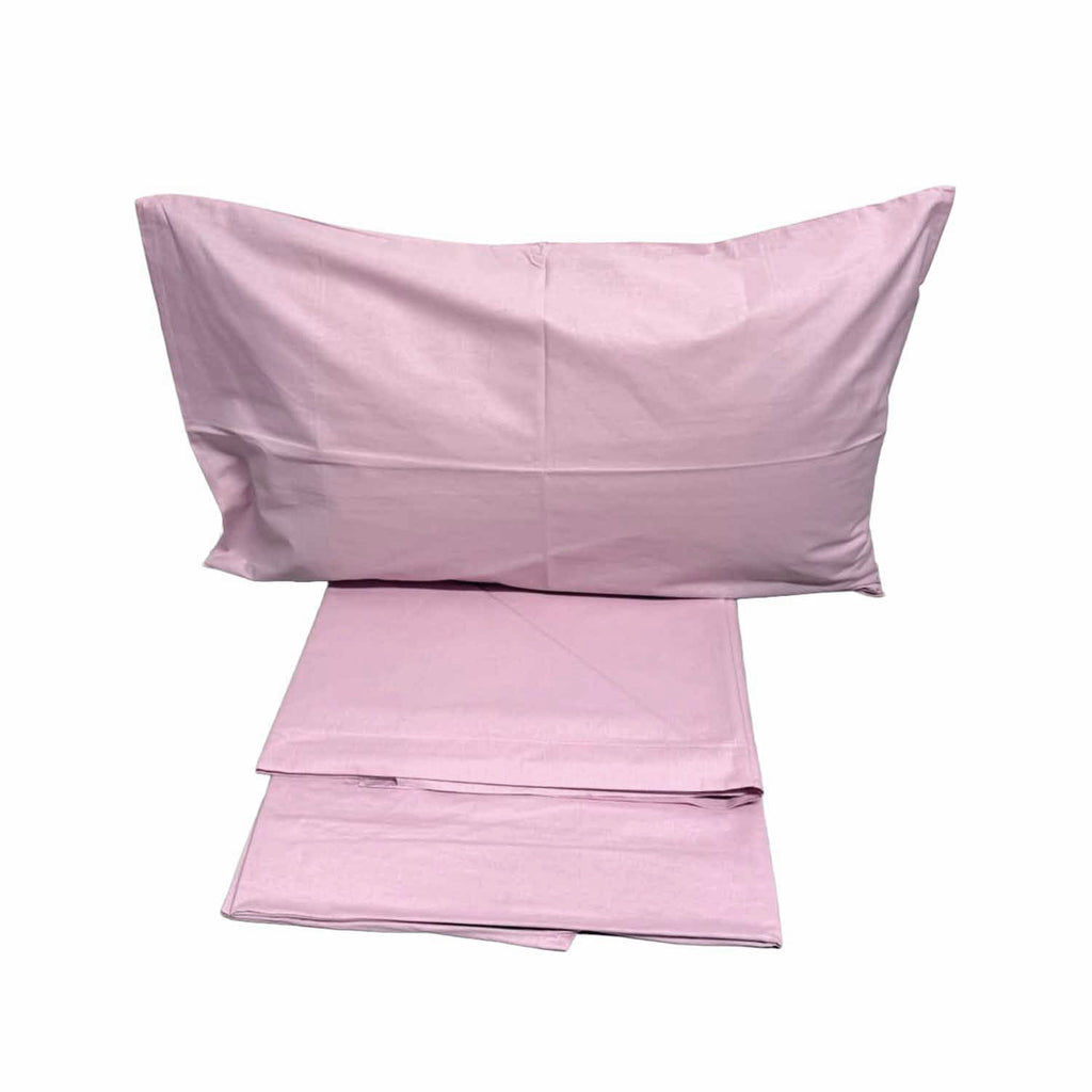 Completo Lenzuola Matrimoniali in Tinta Unita, Vari colori, in Puro Cotone, Prodotto Italiano