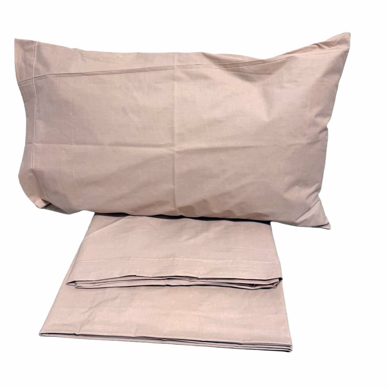 Completo Lenzuola Matrimoniali in Tinta Unita, Vari colori, in Puro Cotone, Prodotto Italiano