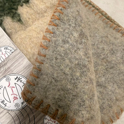 Coperta in Lana Cotta 150x170 cm Made in Italy – Fantasia Cervi e Abeti