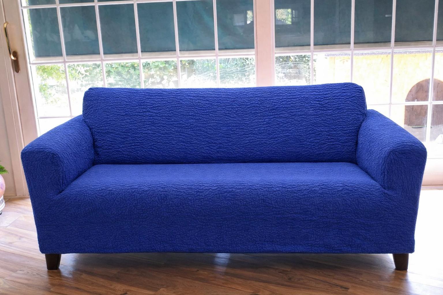 Copridivano con braccioli in tessuto jacquard