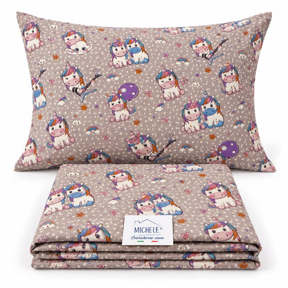 Copripiumino Singolo 100% Cotone Made in Italy – Unicorni Magici