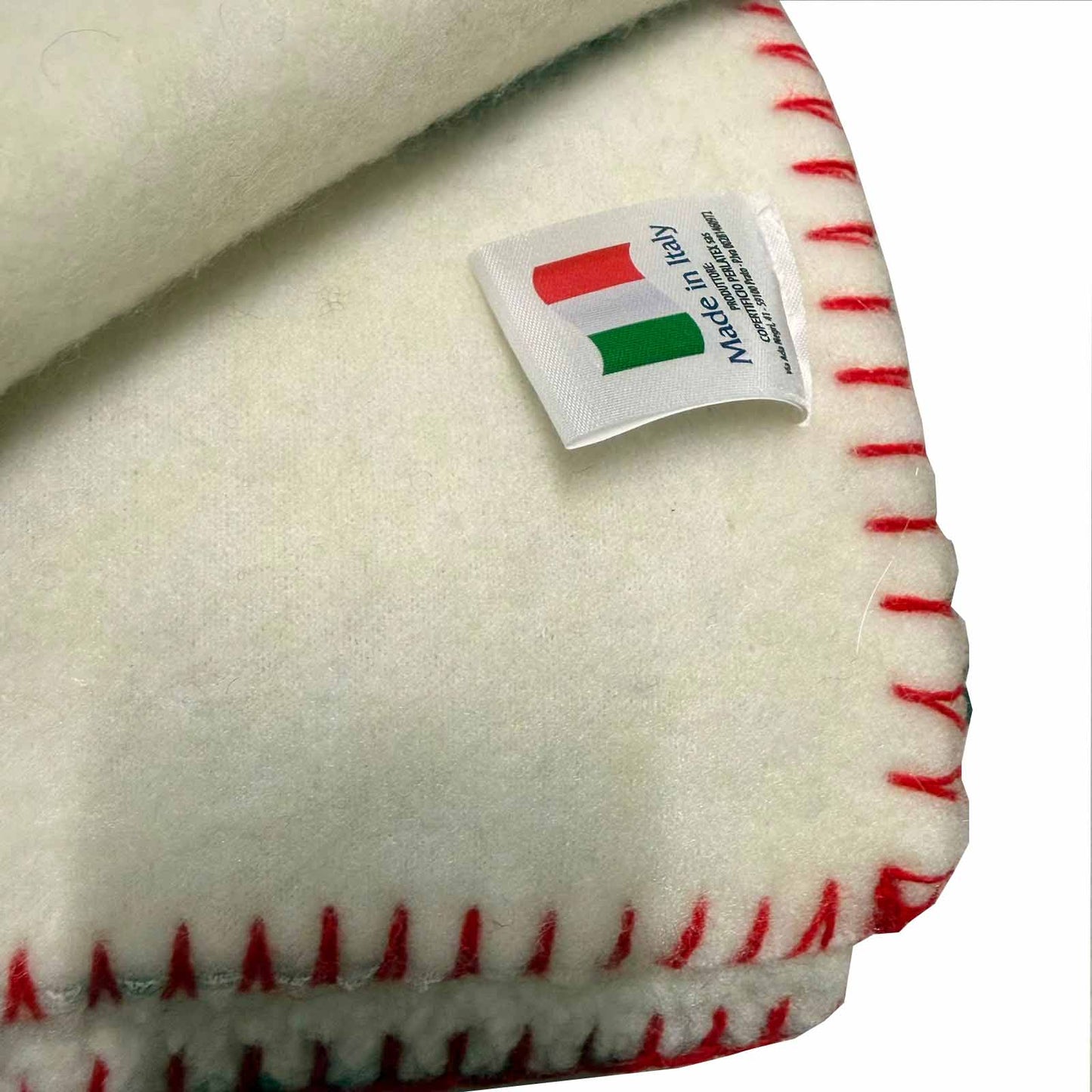 Coperta in Lana Cotta 150x170 cm Made in Italy – Fantasia Montagna e Sciatore