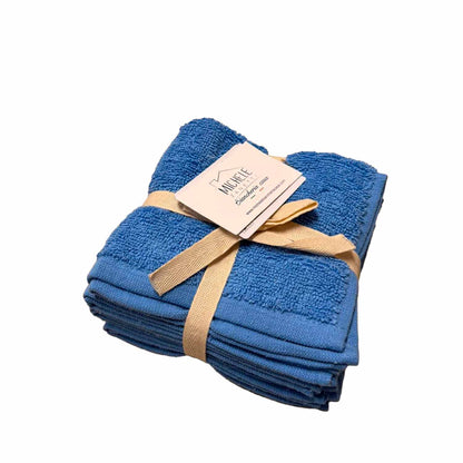 Set 4 Lavette 33x33 cm in Spugna 100% Cotone 500 GSM – Morbide e Assorbenti
