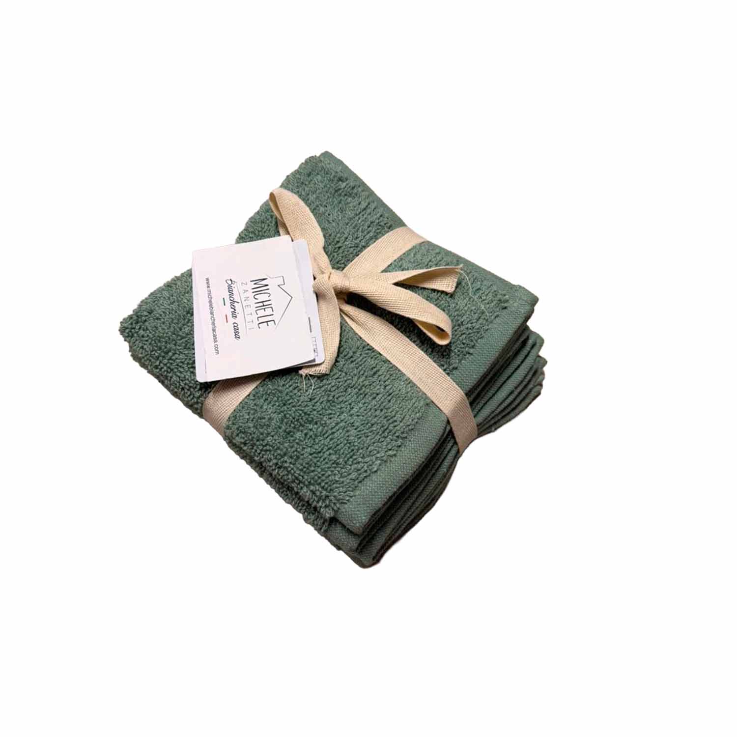 Set 4 Lavette 33x33 cm in Spugna 100% Cotone 500 GSM – Morbide e Assorbenti