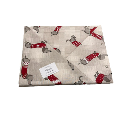 Completo Lenzuola Matrimoniale “Bassotti Love” in 100% Cotone, ottima qualità – Made in Italy
