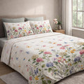 Lenzuolo-Copriletto Matrimoniale Fantasia Primavera in Fiore – Puro Cotone e Stampa Digitale HD