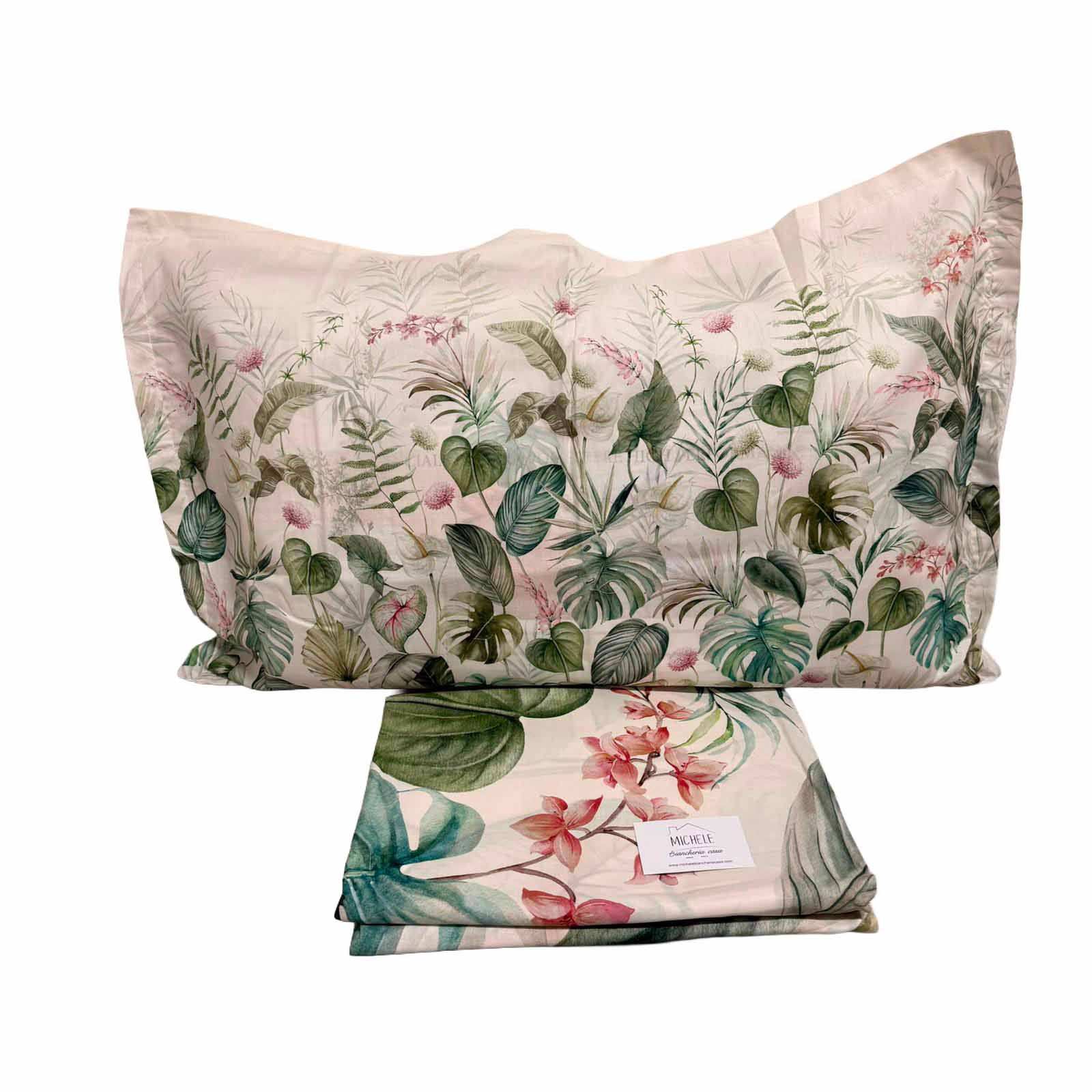 Parure Lenzuolo Copriletto Matrimoniale Fantasia Giardino Botanico – Set Lenzuola Matrimoniale