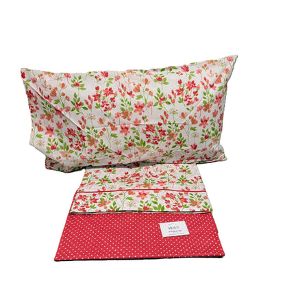 Completo Letto Matrimoniale in Cotone 100% Fantasia Giardino Vivace – Lenzuola con Angoli