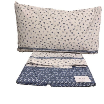 Completo Lenzuola Singole 100% Cotone – Fantasia Sweet-Love, Stile Romantico