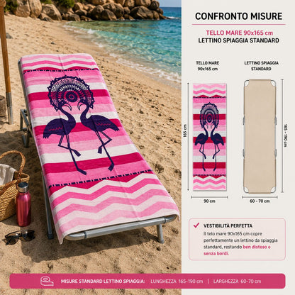 Misure Telo Fenicottero Rosa