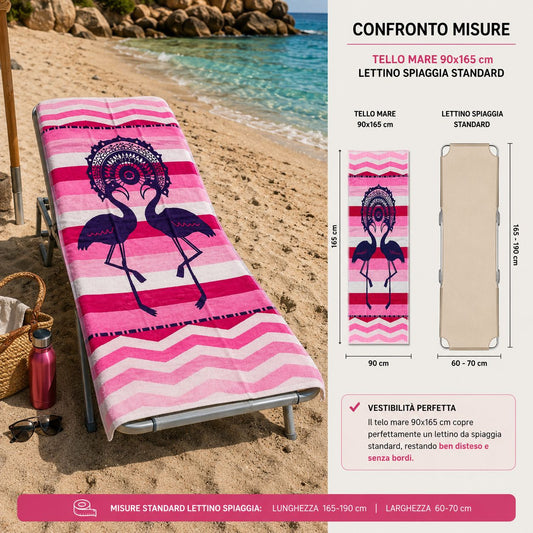 Misure Telo Fenicottero Rosa