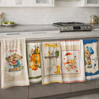 Set 6 Strofinacci da Cucina in Spugna 100% Cotone 350 GSM – Assorbenti e Resistenti