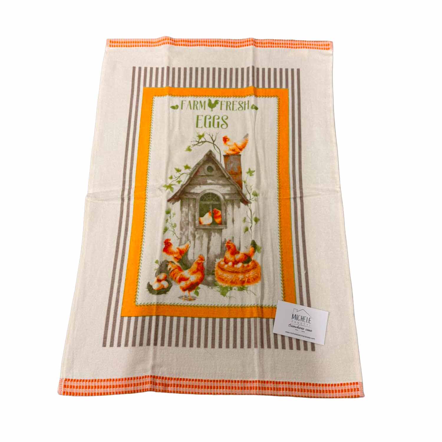 Set 6 Strofinacci da Cucina in Spugna 100% Cotone 350 GSM – Assorbenti e Resistenti