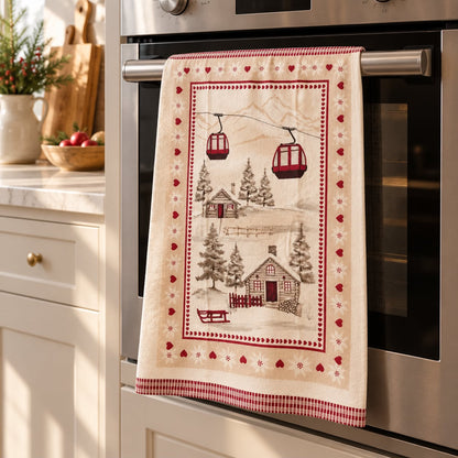 Set 6 Strofinacci Natalizi in Spugna 100% Cotone 350 GSM – Fantasie Assortite