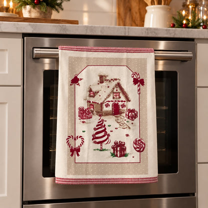 Set 6 Strofinacci Natalizi in Spugna 100% Cotone 350 GSM – Fantasie Assortite