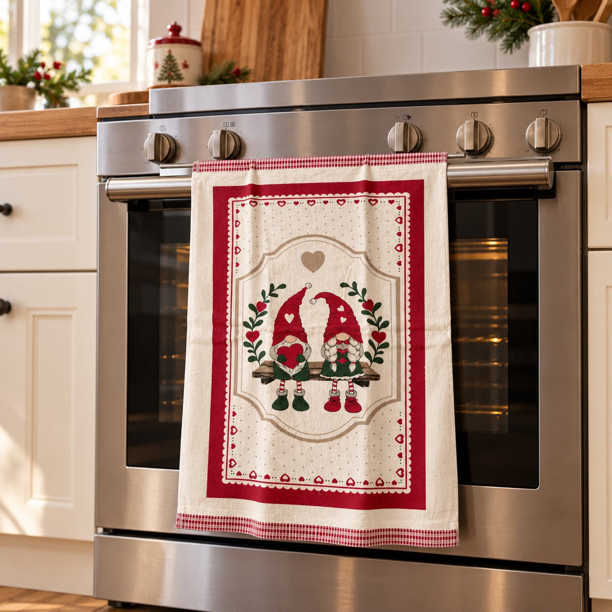 Set 6 Strofinacci Natalizi in Spugna 100% Cotone 350 GSM – Fantasie Assortite