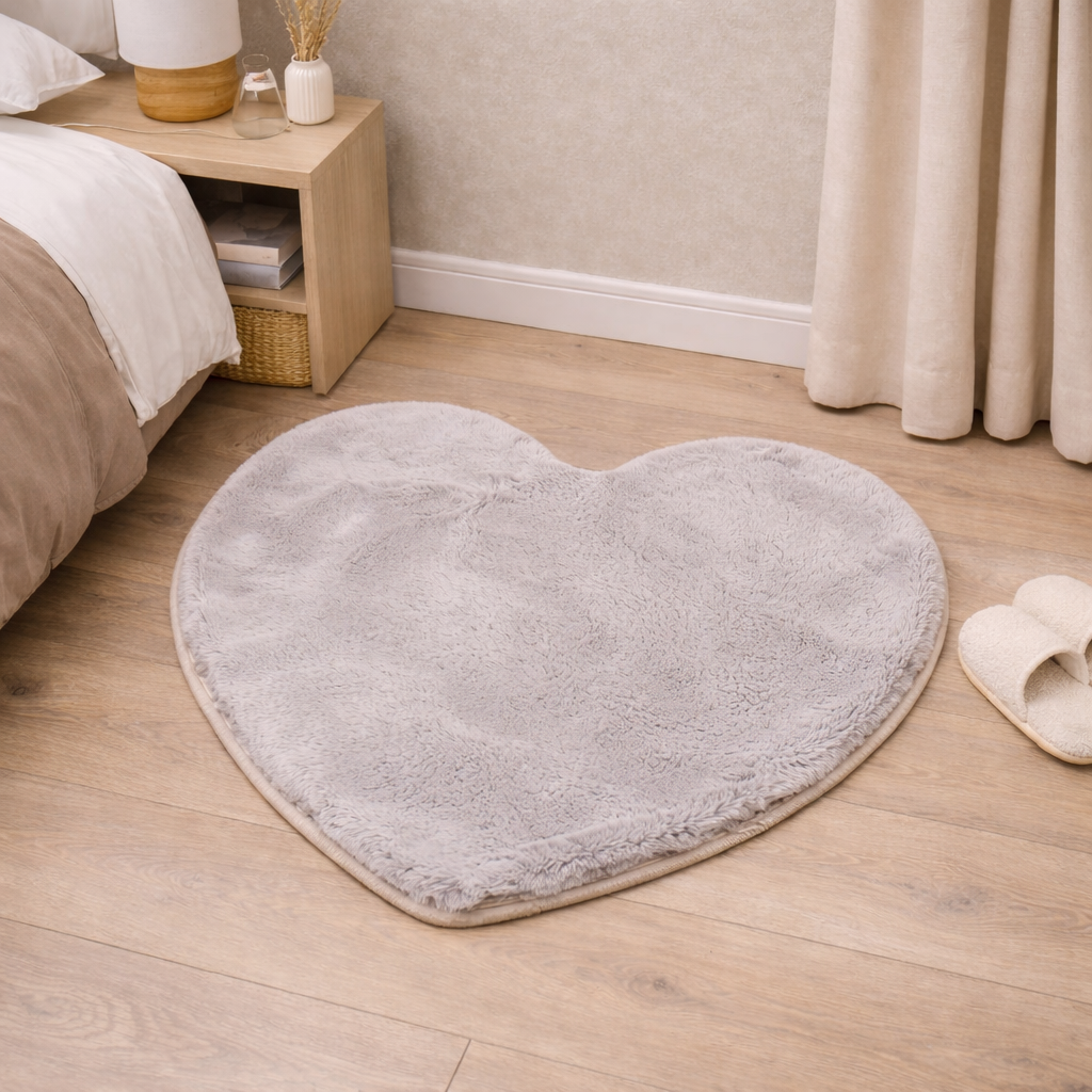Tappeto soffice Cuore, con antiscivolo