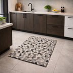 Tappeto in ciniglia con base antiscivolo serie Mosaico, disponibile in varie misure