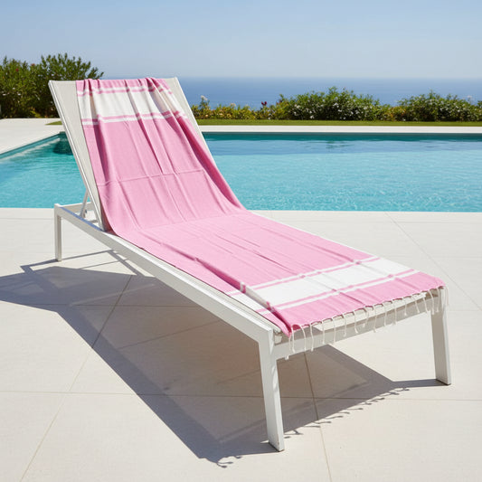 Telo Mare 100x200 cm, in Cotone con Frange Annodate a Mano – Diversi colori disponibili