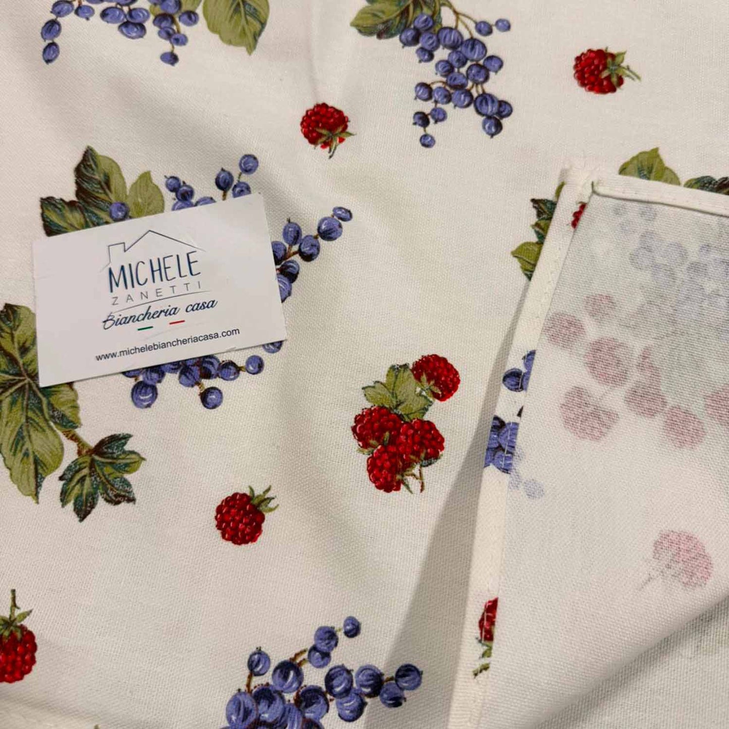 Tovaglia 100% Cotone “Frutti di Bosco Provenzali” – 140x180 cm / 140x240 cm